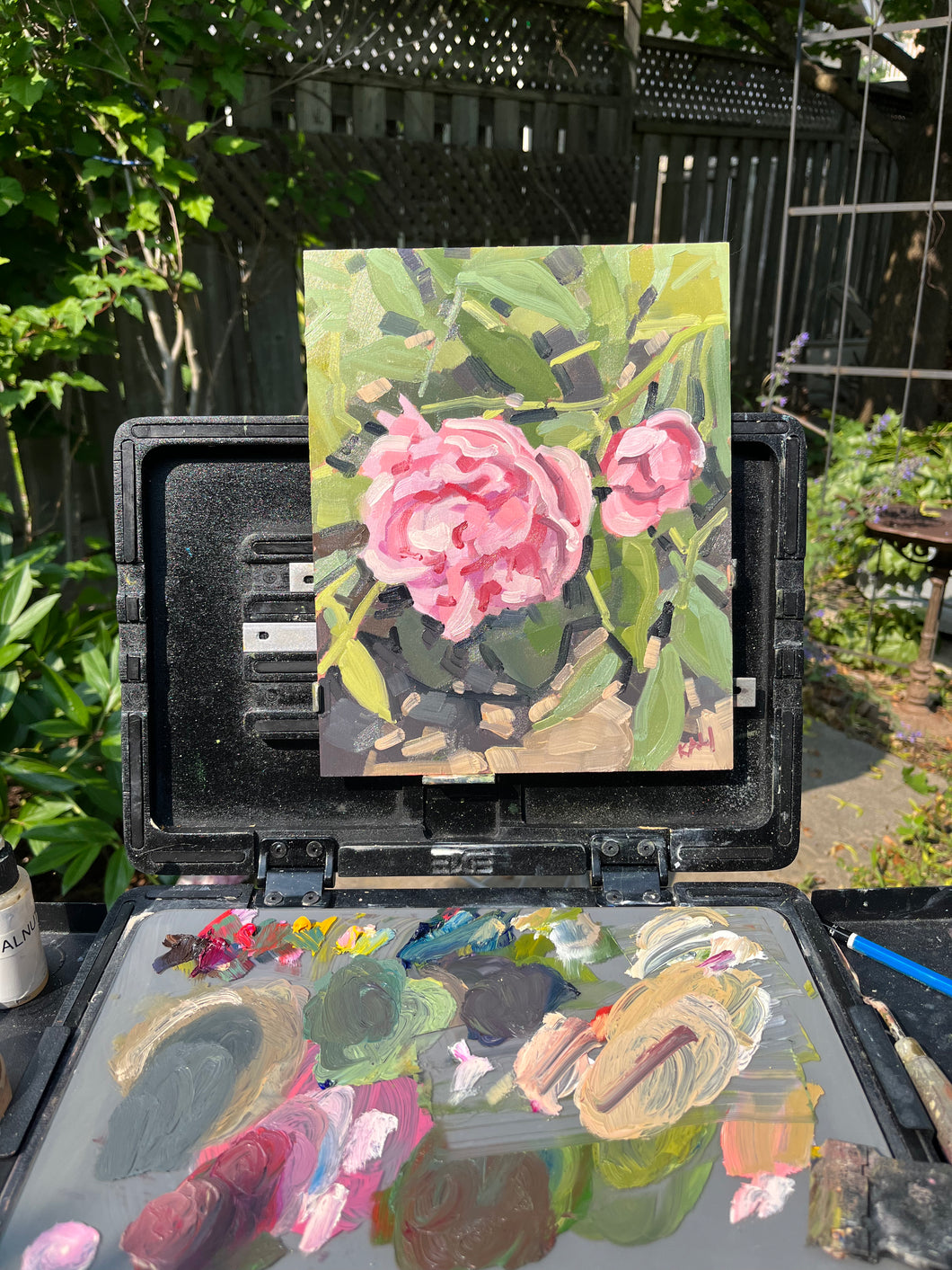 On the Easel: June Peonies