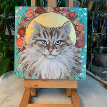 Load image into Gallery viewer, 6”x6” 24 K Gilded Pet Portrait
