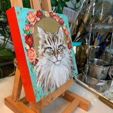 Load image into Gallery viewer, 6”x6” 24 K Gilded Pet Portrait